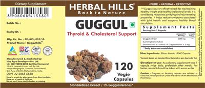 Photo of the Herbal Hills Guggul label