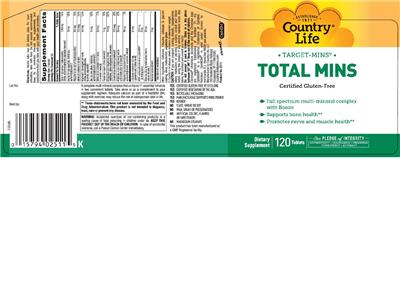Photo of the Country Life Target-Mins Total Mins label