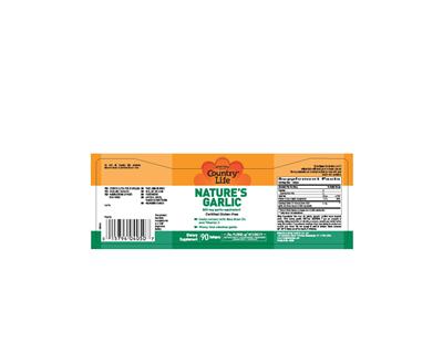 Photo of the Country Life Nature's Garlic label