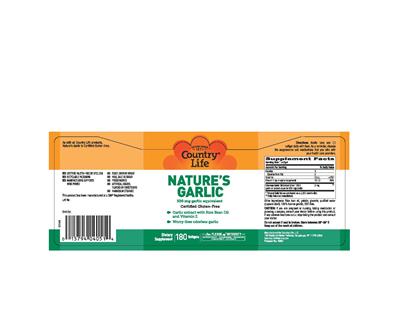 Photo of the Country Life Nature's Garlic label