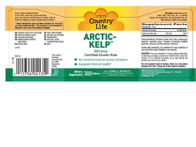 Photo of the Country Life Arctic-Kelp 225 mcg label
