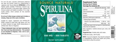 Spirulina 500 mg