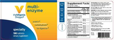Photo of the The Vitamin Shoppe Multi-Enzyme label