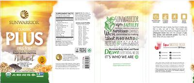 Photo of the Sunwarrior Classic Plus Natural label
