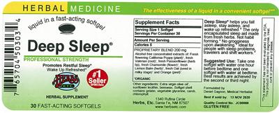 Photo of the Herbs, Etc. Deep Sleep label