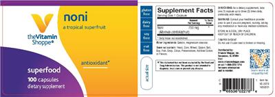 Photo of the The Vitamin Shoppe Noni label