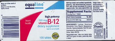 High Potency 500 mcg Vitamin B-12