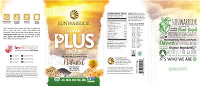 Photo of the Sunwarrior Classic Plus Natural label
