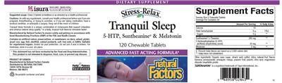 Photo of the Natural Factors Stress-Relax Tranquil Sleep label