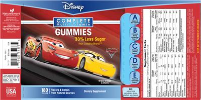 Photo of the NatureSmart Complete Multi-Vitamin Gummies label