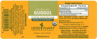 Photo of the Herb Pharm Guggul label