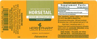 Photo of the Herb Pharm Horsetail label