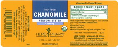 Photo of the Herb Pharm Chamomile label