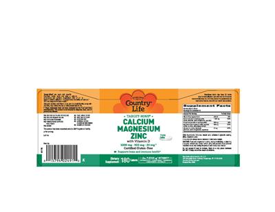 Product label for Target-Mins Calcium Magnesium Zinc With Vitamin D 1000 mg : 500 mg : 25 mg