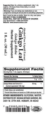 Photo of the Indiana Botanic Gardens Ginkgo Leaf label