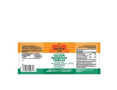 Photo of the Country Life Target-Mins Calcium Magnesium Complex With Vitamin D3 label