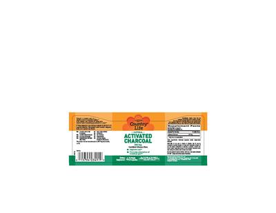 Photo of the Country Life Natural Activated Charcoal 260 mg label