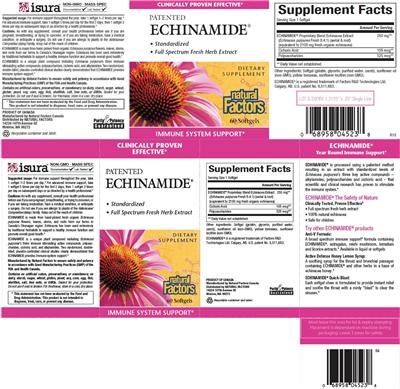 Photo of the Natural Factors Echinamide label