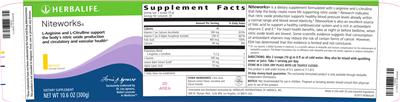 Photo of the Herbalife Niteworks Lemon label