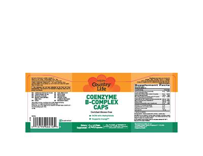 Photo of the Country Life Coenzyme B-Complex Caps label