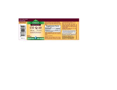 Photo of the Finest Nutrition CO Q-10 100 mg label