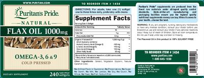 Natural Flax Oil 1000 mg
