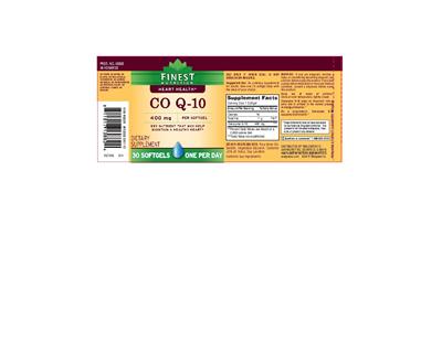 Photo of the Finest Nutrition CO Q-10 400 mg label