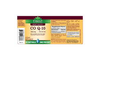 Photo of the Finest Nutrition CO Q-10 100 mg label