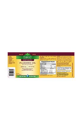 Photo of the Finest Nutrition Flaxseed Oil 1000 mg With 600 mg Of Omega-3 label