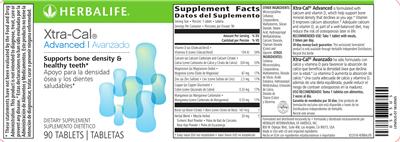 Photo of the Herbalife Xtra-Cal Advanced label