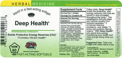 Photo of the Herbs, Etc. Deep Health label