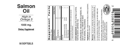 Photo of the Indiana Botanic Gardens Salmon Oil 1000 mg label