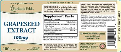 Grapeseed Extract 100 mg