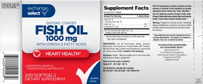 Photo of the Exchange Select Fish Oil 1000 mg label