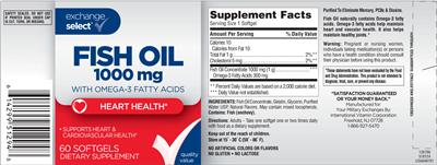 Photo of the Exchange Select Fish Oil 1000 mg label
