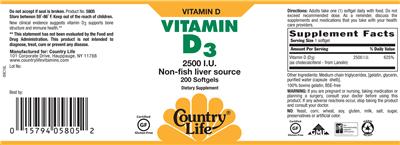Vitamin D3 2500 IU