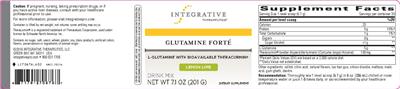 Photo of the Integrative Therapeutics Glutamine Forte Lemon Lime label