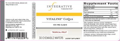 Photo of the Integrative Therapeutics Vitaline CoQ10 100 mg Tropical Fruit label