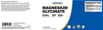 Magnesium Glycinate 210 mg Unflavored