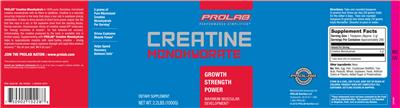 Photo of the Prolab Creatine Monohydrate label