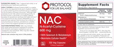 NAC N-Acetyl-Cysteine 600 mg