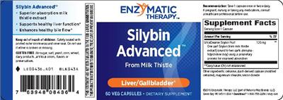 Photo of the Enzymatic Therapy Silybin Advanced label