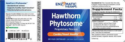 Photo of the Enzymatic Therapy Hawthorn Phytome label