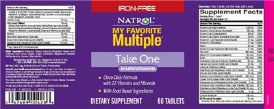 Label of My Favorite Multiple Take One Iron-Free