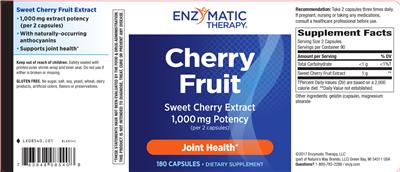 Photo of the Enzymatic Therapy Cherry Fruit label