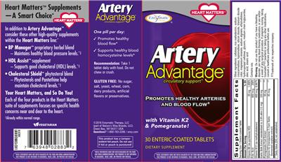 Photo of the Enzymatic Therapy Artery Advantage label