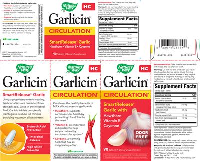 Photo of the Nature's Way Garlicin Circulation label