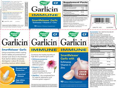 Photo of the Nature's Way Garlicin Immune label