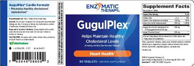 Photo of the Enzymatic Therapy GugulPlex label
