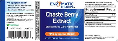 Photo of the Enzymatic Therapy Chaste Berry Extract label